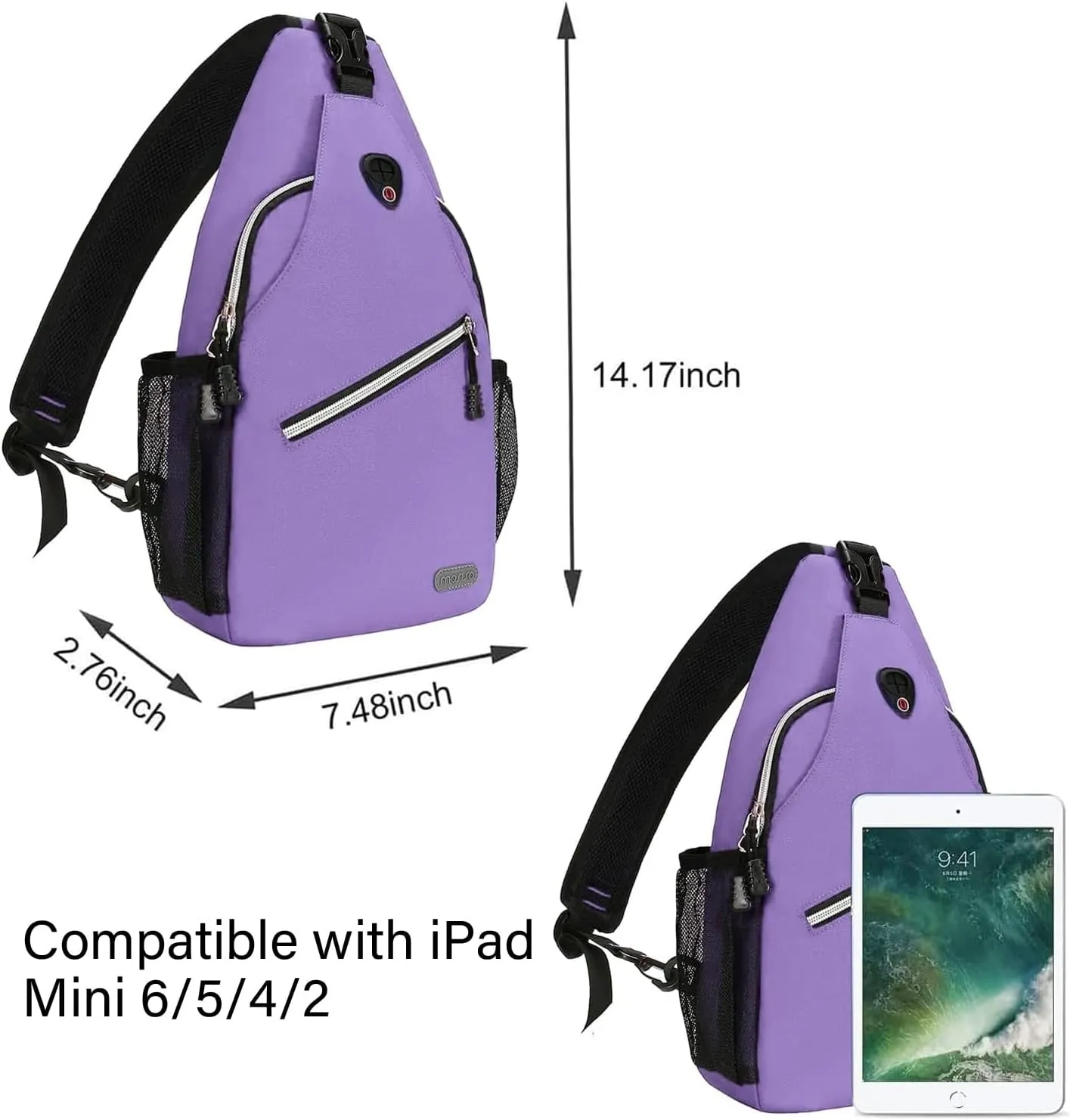 MOSISO Mini Sling Backpack,Small Hiking Daypack Travel Outdoor Casual Sports Bag