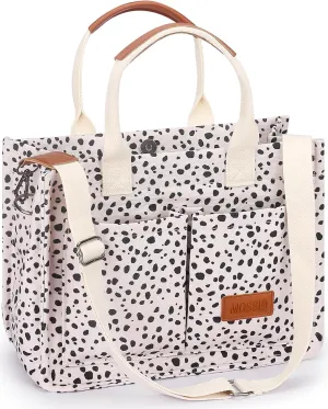 Mossio Large Canvas Tote Bag for Women with Pockets - Laptop Crossbody Work Tote Bag Everyday Bag Shoulder Purse Handbag