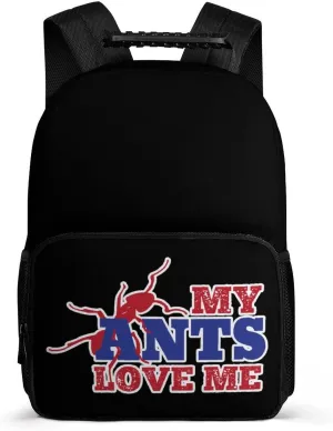 My Ants Love Me Unisex Backpack Casual Daypacks 16" Shoulders Bag for Camping Hiking Travel Gear