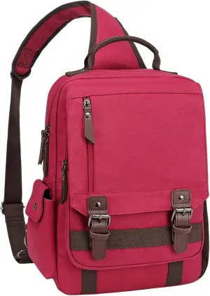 mygreen Canvas Cross Body Messenger Bag Shoulder Sling Backpack Travel Rucksack