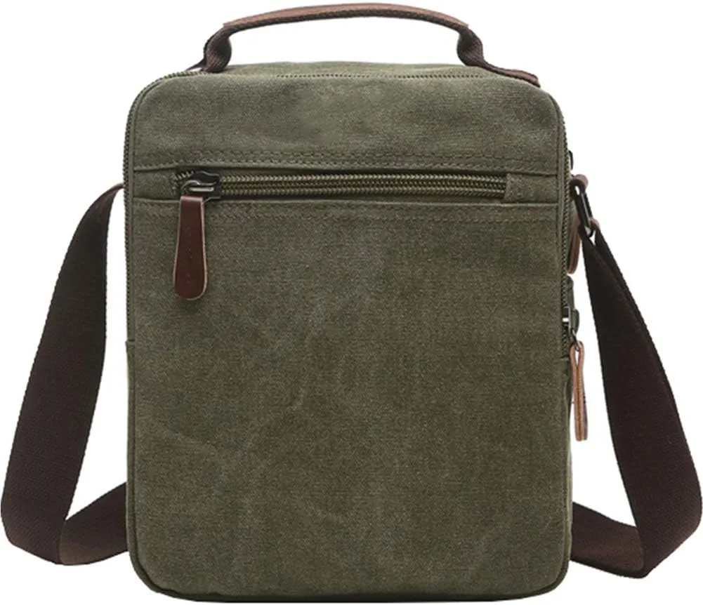 mygreen Small Canvas Crossbody Shoulder Bag Messenger Bag Work Bag