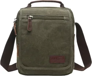mygreen Small Canvas Crossbody Shoulder Bag Messenger Bag Work Bag
