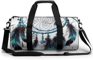 Native American Dream Catcher Gym Bag Small Travel Duffle Bag with Compartment Carry On Weekender Bag for Women Men