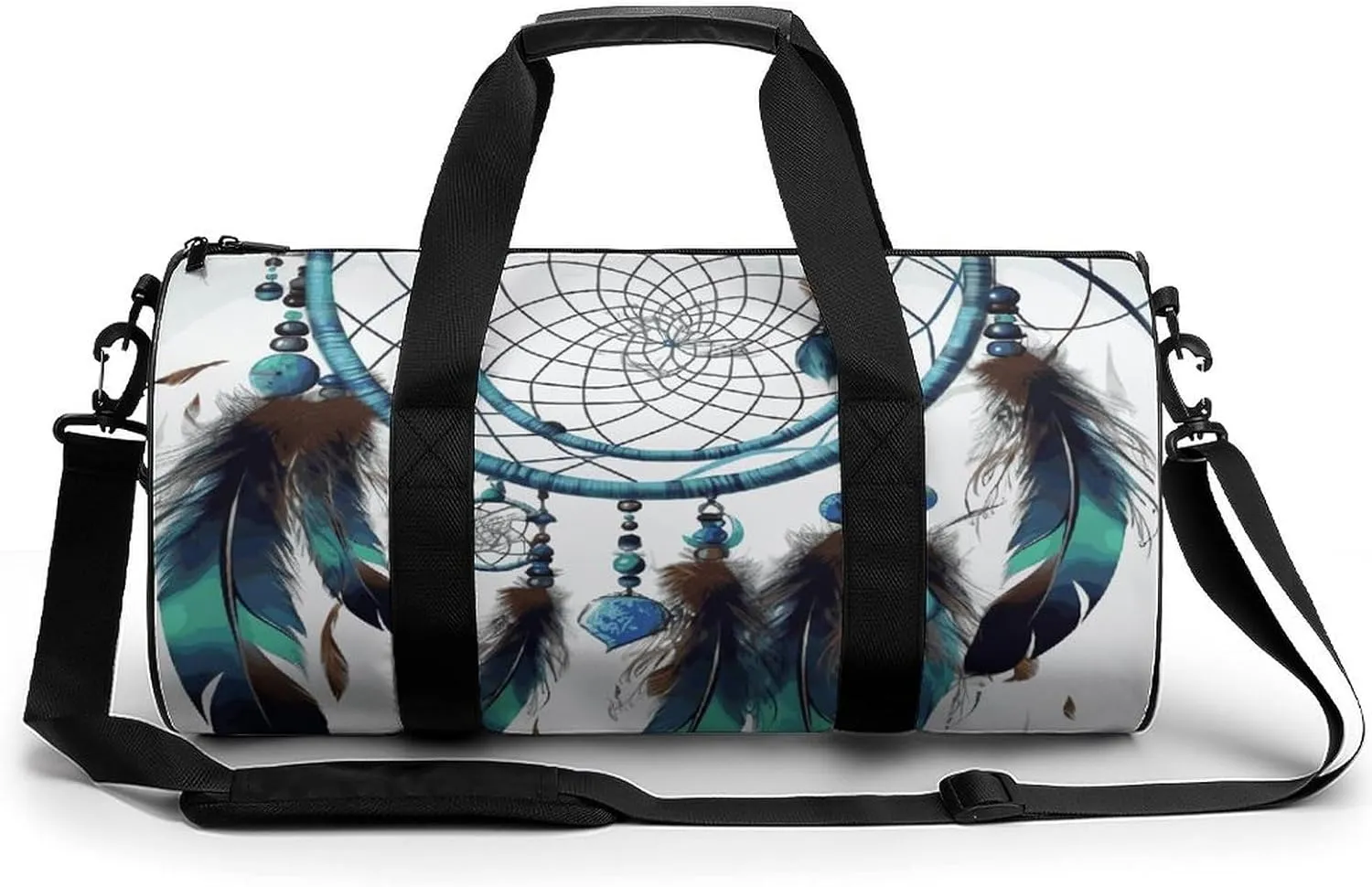 Native American Dream Catcher Gym Bag Small Travel Duffle Bag with Compartment Carry On Weekender Bag for Women Men