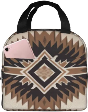 Native American Lunch Bag for Women Men Reusable Lunch Tote Bags Insulated Lunch Box Leakproof Meal Bag Large Capacity Cooler Food Containers for Work Travel Outdoor