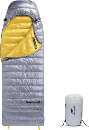 Naturehike Ultralight Down Sleeping Bag, 650FP, 3-4 Season, Adults, 32-42, Waterproof, Compact, Camping, Hiking