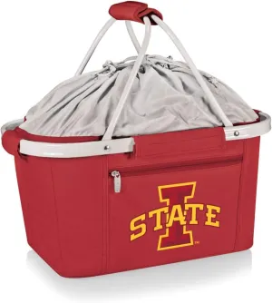 NCAA Iowa State Cyclones Metro Shopping Basket - Insulated Picnic Basket - Collapsible Market Basket - Utility Tote Cooler Bag