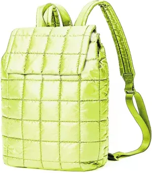 Niumike 10L Quilted Casual Daypacks Lightweight Shoulder Bag Solid Color Waterproof Nylon Flap Backpack for Traveling Hiking