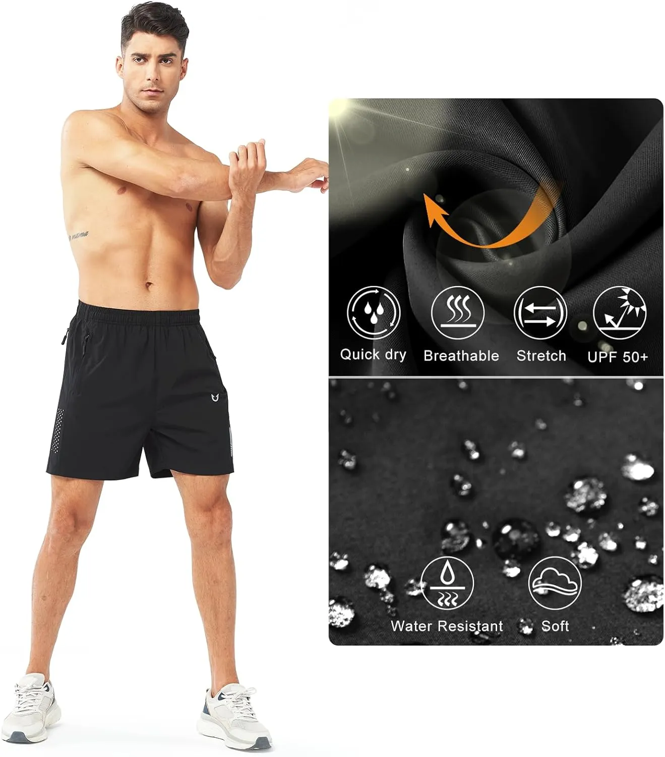 NORTHYARD Men's Athletic Running Shorts Quick Dry Workout Shorts 7"/ 5"/ 9" Lightweight Sports Gym Basketball Tennis Hiking