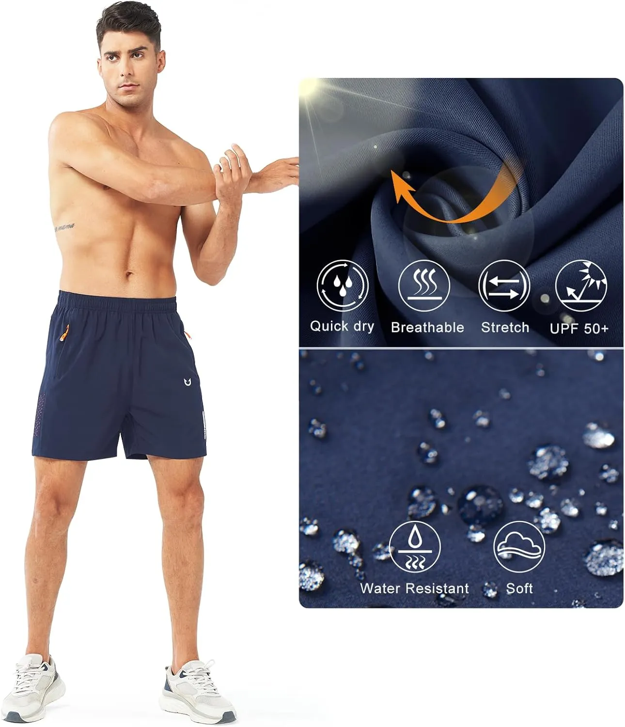 NORTHYARD Men's Athletic Running Shorts Quick Dry Workout Shorts 7"/ 5"/ 9" Lightweight Sports Gym Basketball Tennis Hiking