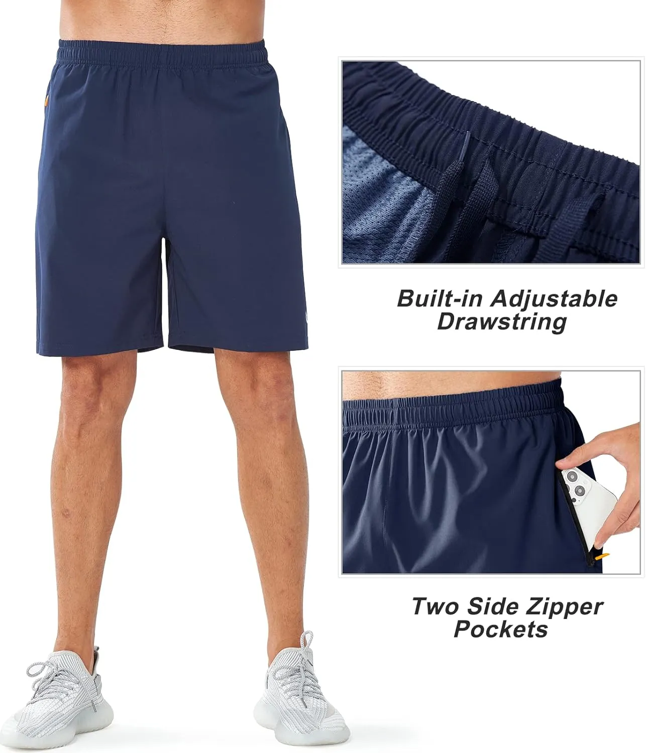 NORTHYARD Men's Athletic Running Shorts Quick Dry Workout Shorts Lightweight Sports Gym Basketball 7"/ 9"/ 5" Hiking Tennis