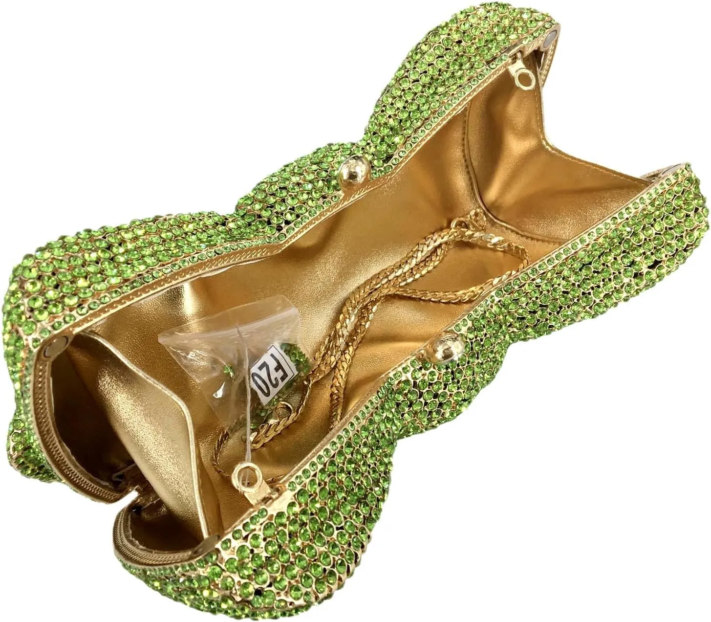 Novelty Bow Crystal Clutch Bag Women Designer Evening Handbags Bridal Party Rhinestone Clutch Purse Prom Bag,Small