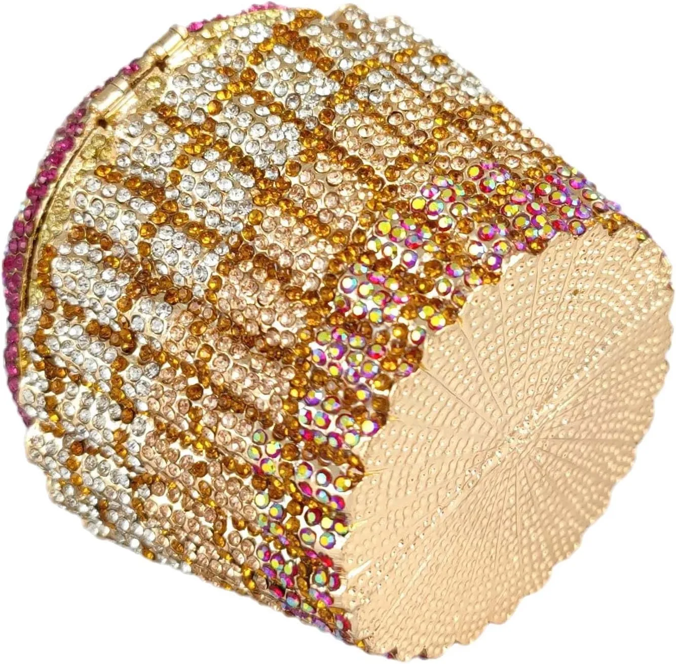 Novelty Cupcake Minaudiere Handbags Women Evening Bag Party Crystal Clutch Bag Bridal Rhinestone Clutch Purse,Mini