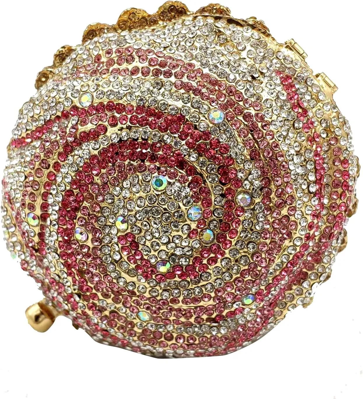 Novelty Cupcake Minaudiere Handbags Women Evening Bag Party Crystal Clutch Bag Bridal Rhinestone Clutch Purse,Mini
