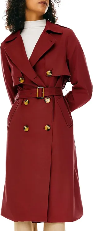 Orolay Women's 3/4 Length Double Breasted Trench Coat Lapel Jacket with Belt