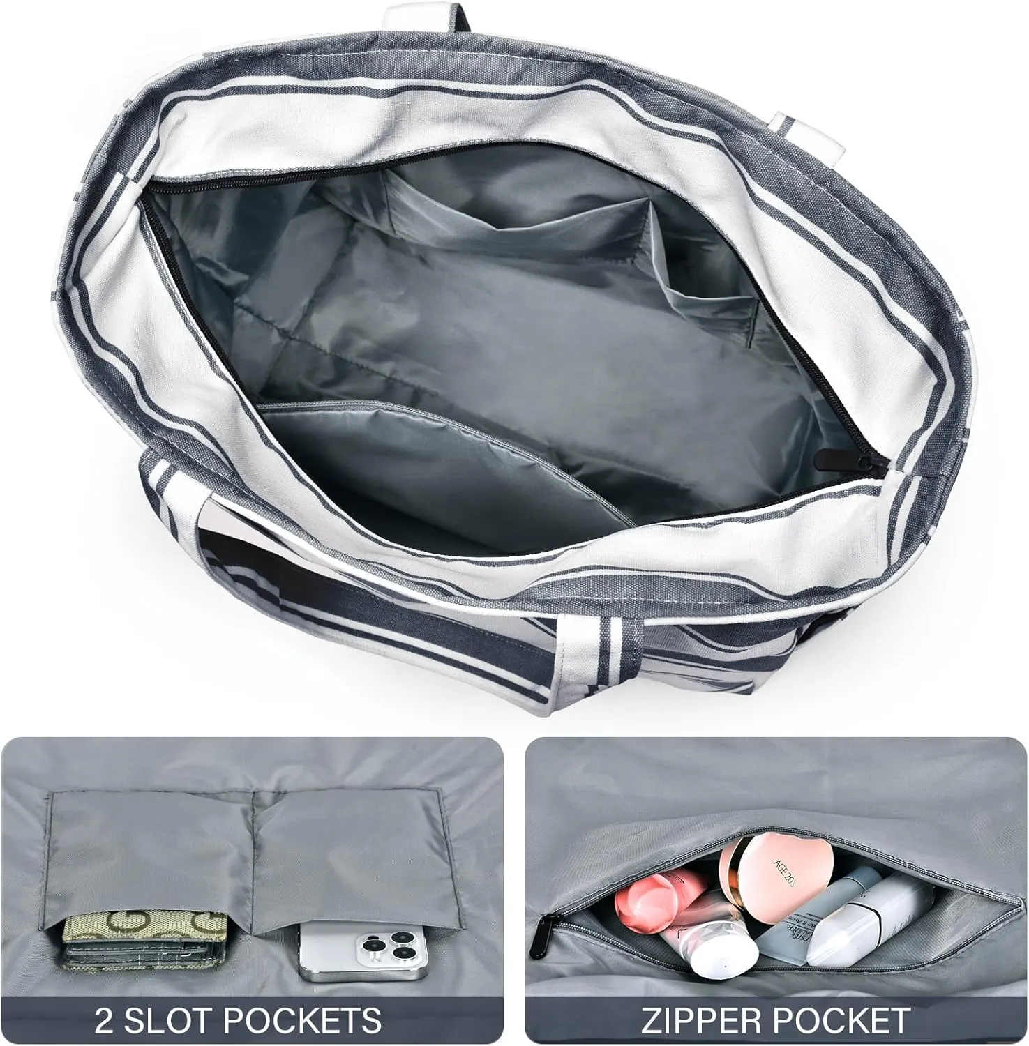 oscaurt Beach Bags for Women Travel Weekender Bag Swim Pool Bag Gifts for Women Travel Beach Essentials