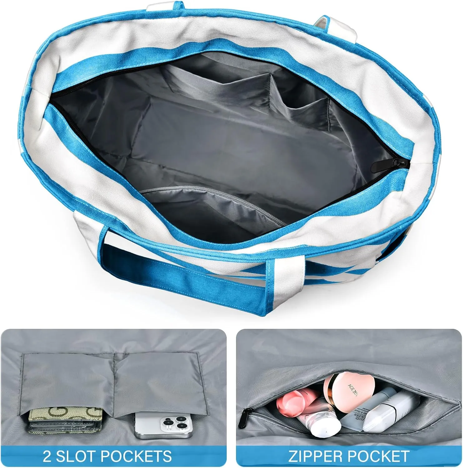 oscaurt Beach Bags for Women Travel Weekender Bag Swim Pool Bag Gifts for Women Travel Beach Essentials