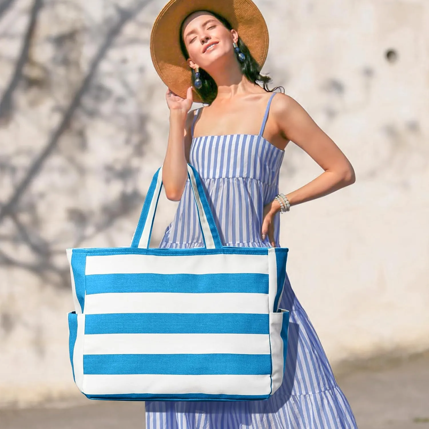 oscaurt Beach Bags for Women Travel Weekender Bag Swim Pool Bag Gifts for Women Travel Beach Essentials