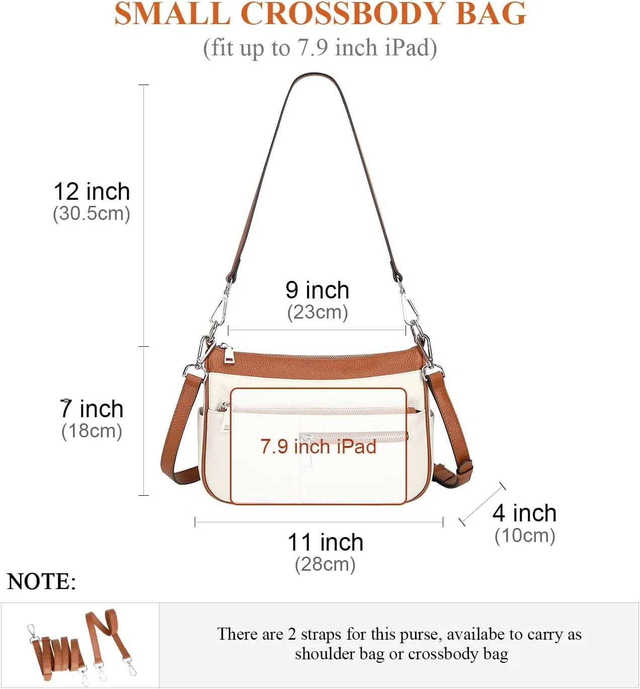 Over Earth Genuine Leather Shoulder Bag Small Crossbody Handbags for Women Ladies Purse