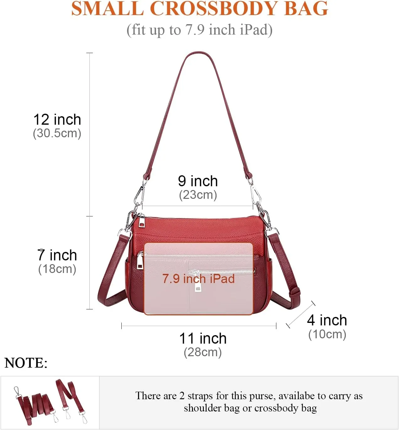 Over Earth Genuine Leather Shoulder Bag Small Crossbody Handbags for Women Ladies Purse