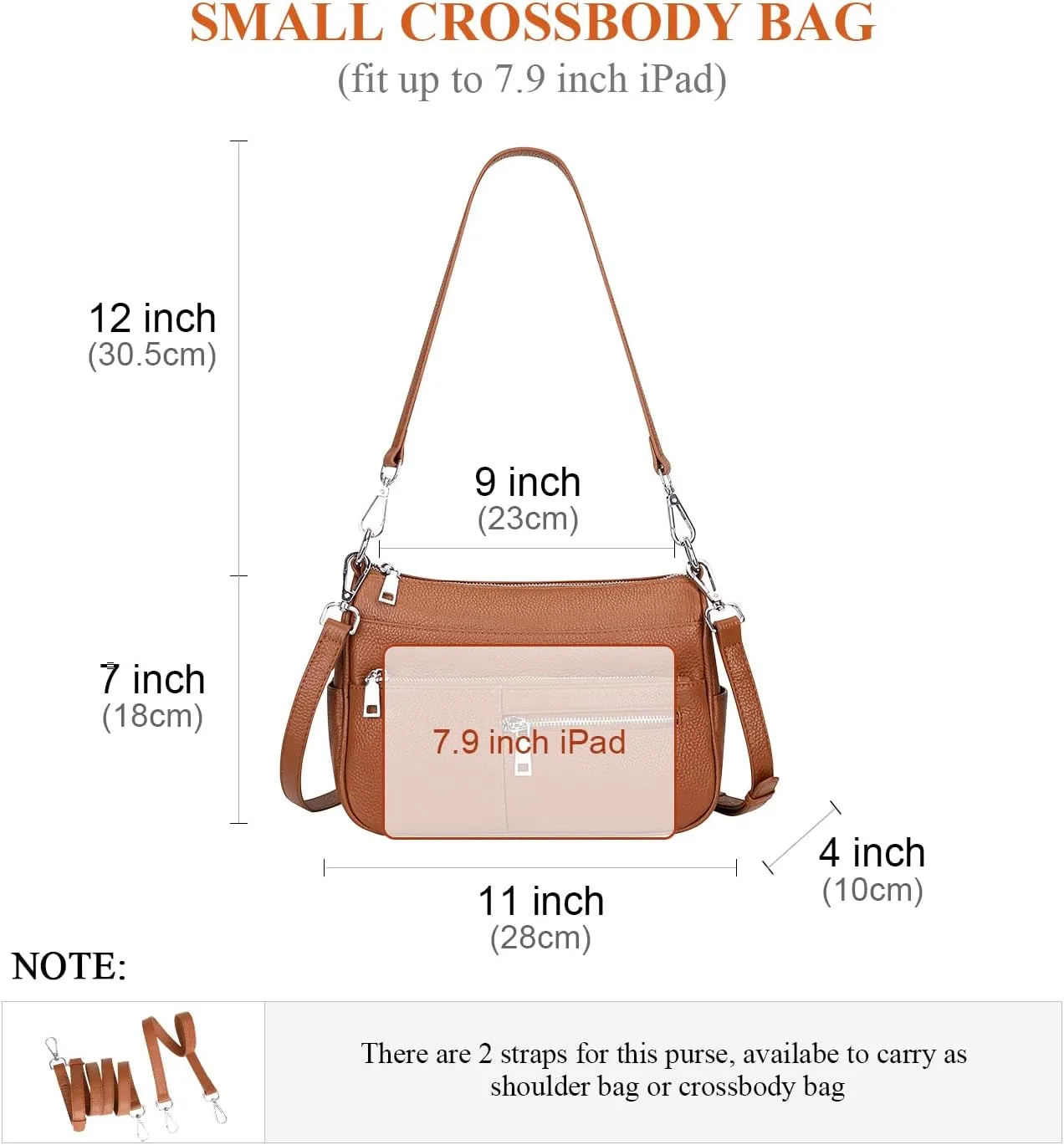 Over Earth Genuine Leather Shoulder Bag Small Crossbody Handbags for Women Ladies Purse
