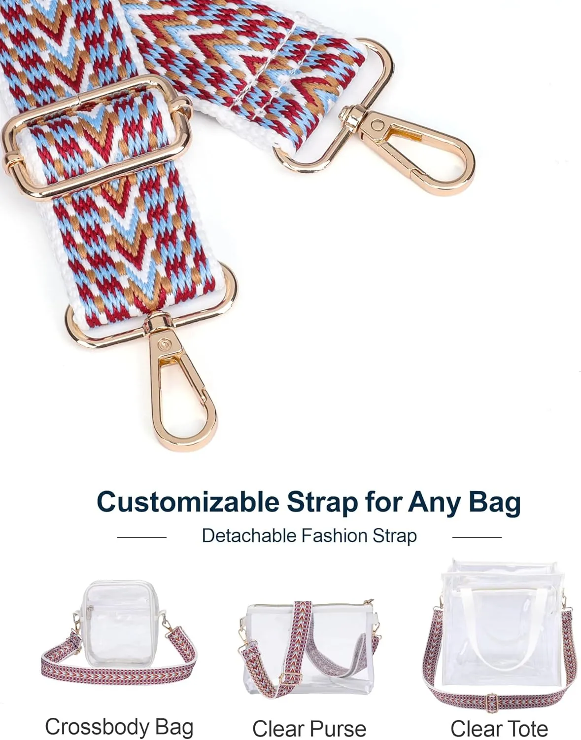 PACKISM Clear Bag for Stadium Events - Clear Sling Bag for Sport Concert, Clear Crossbody Bags for Women with Comfortable Strap
