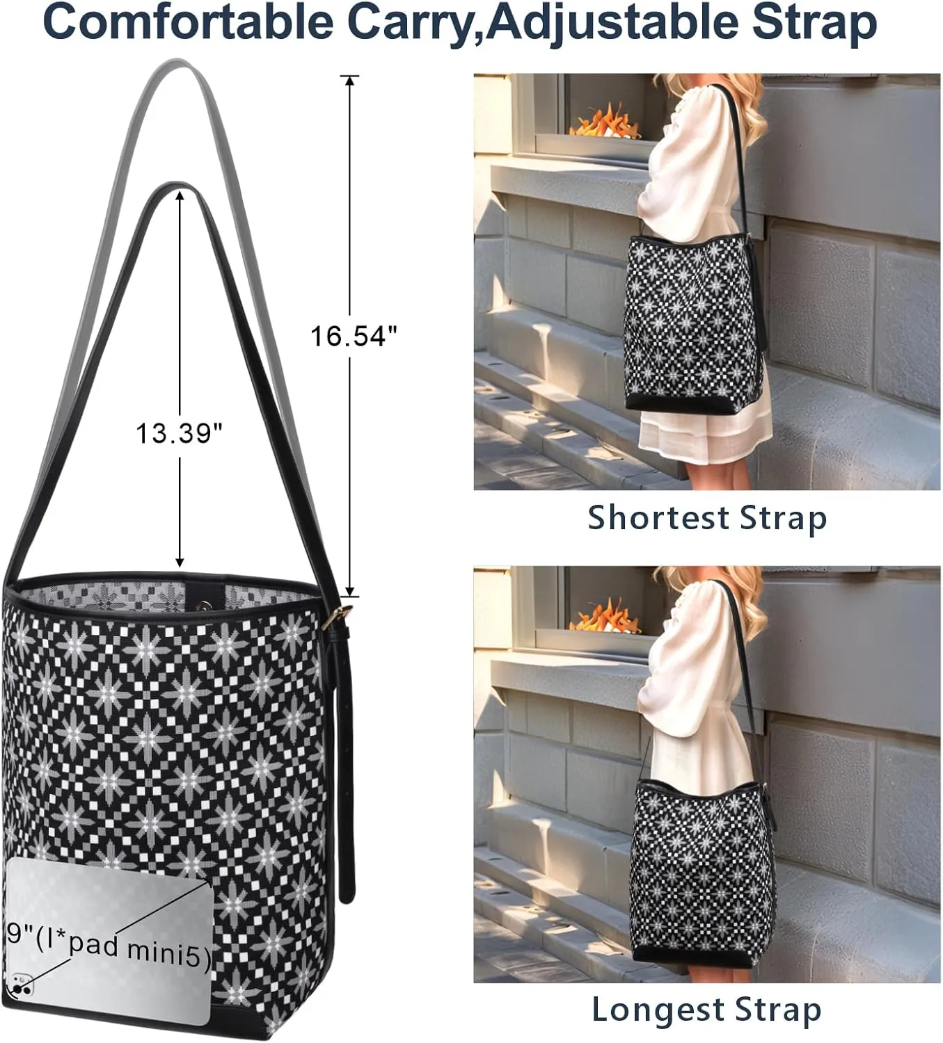 PACKISM Large Hobos Bag for Women - Pattern Boho Bag for Travel Shoulder Bag