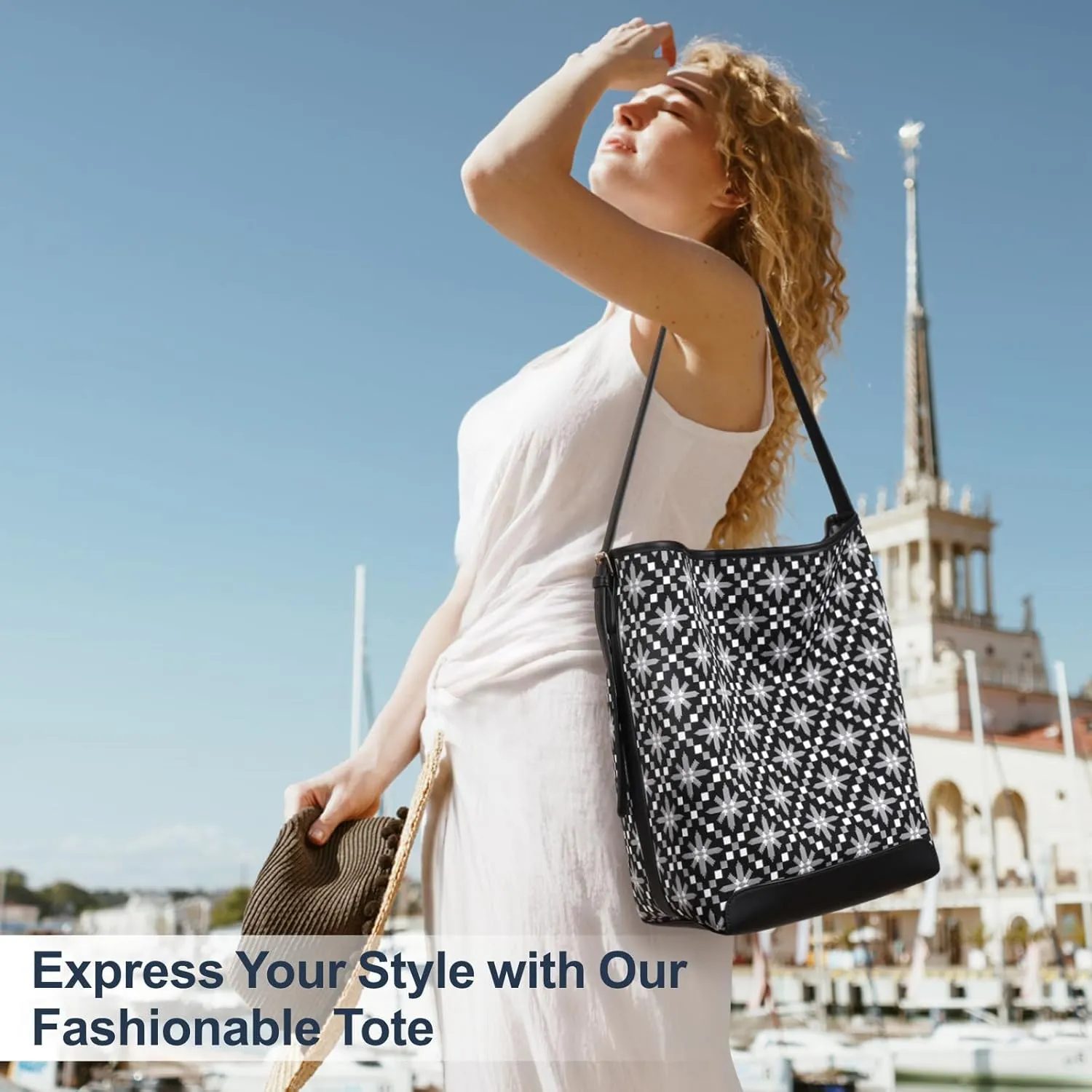 PACKISM Large Hobos Bag for Women - Pattern Boho Bag for Travel Shoulder Bag