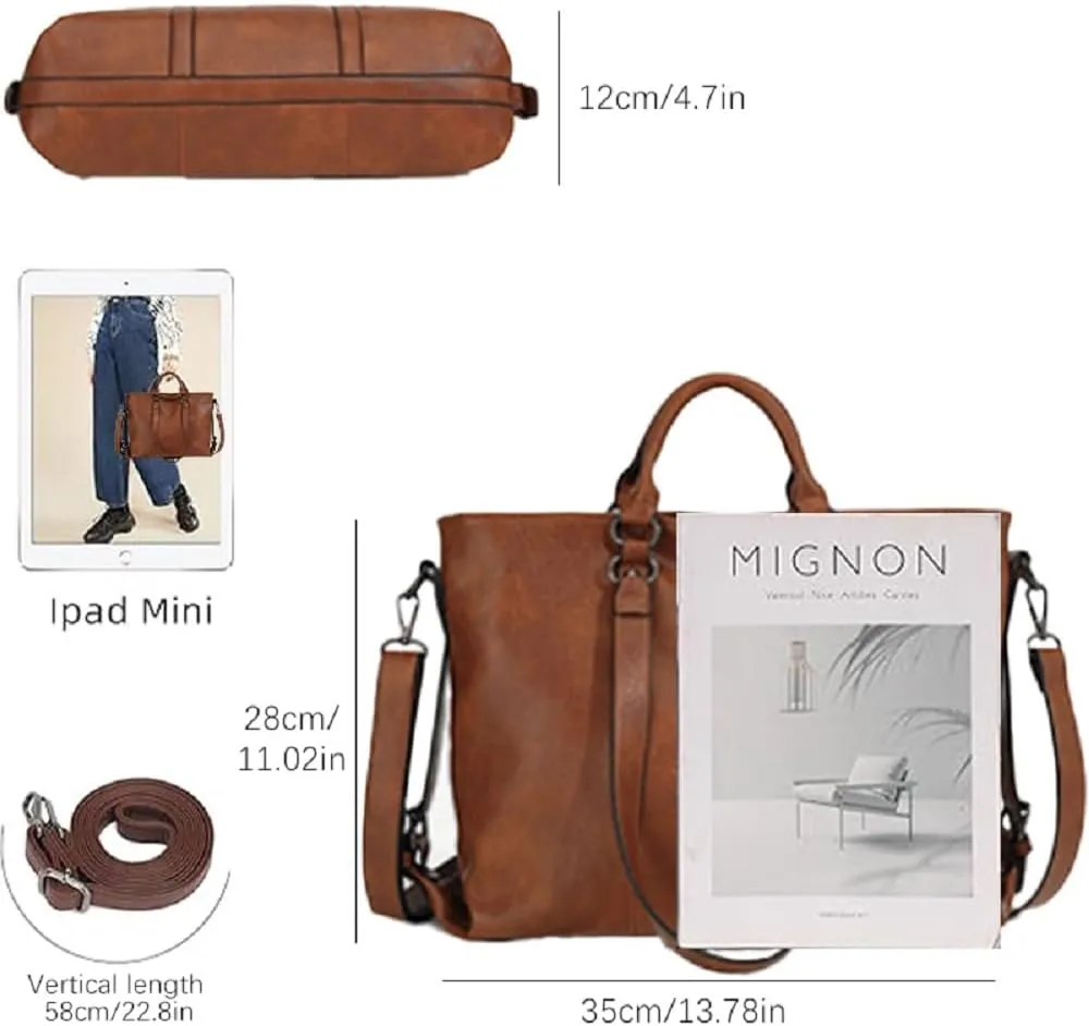 Pahajim Handbags for Women Large Designer Ladies Hobo bag Bucket Purse Faux Leather