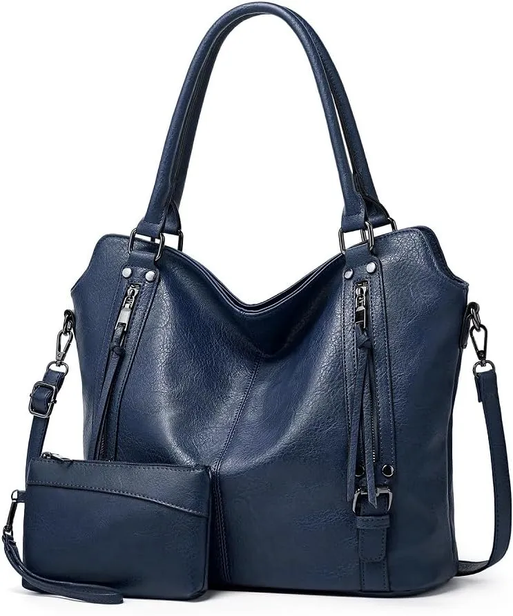 Pahajim Handbags for Women Large Designer Ladies Hobo bag Bucket Purse Faux Leather