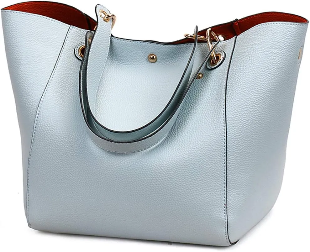 Pahajim Purses and Handbags for Women Large Capacity Work Tote Bag PU Leather Bucket Shoulder Bags Designer Satchel Hobo Bags