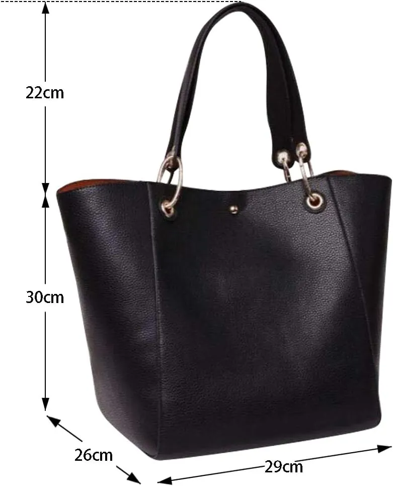 Pahajim Purses and Handbags for Women Large Capacity Work Tote Bag PU Leather Bucket Shoulder Bags Designer Satchel Hobo Bags