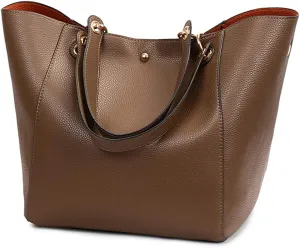 Pahajim Purses and Handbags for Women Large Capacity Work Tote Bag PU Leather Bucket Shoulder Bags Designer Satchel Hobo Bags