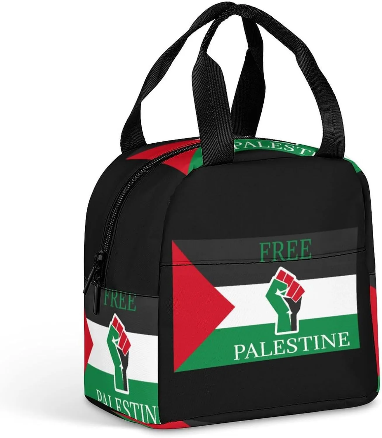 Palestinian Free Palestine Insulated Lunch Bag with Handle Lunch Box Freezable Work and Travel Tote Meal Prep Organizer