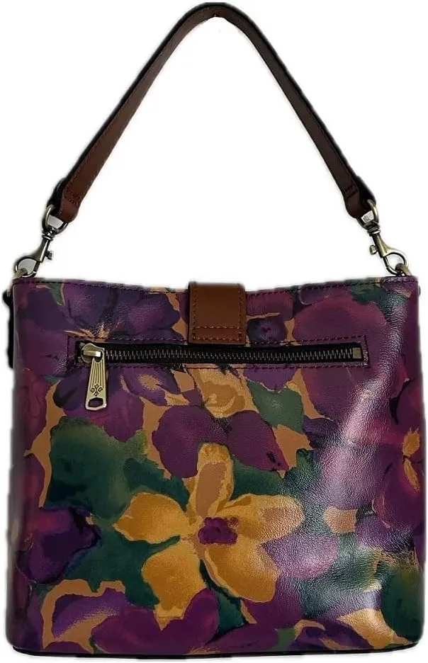 Patricia Nash Leather Irving Bucket Crossbody Bag