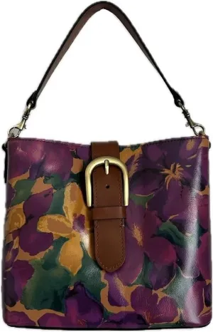 Patricia Nash Leather Irving Bucket Crossbody Bag