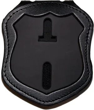 Perfect Fit Shield Wallets NYPD Patrol Officer Belt Clip Badge Holder with Pocket and Chain (Cutout PF145)