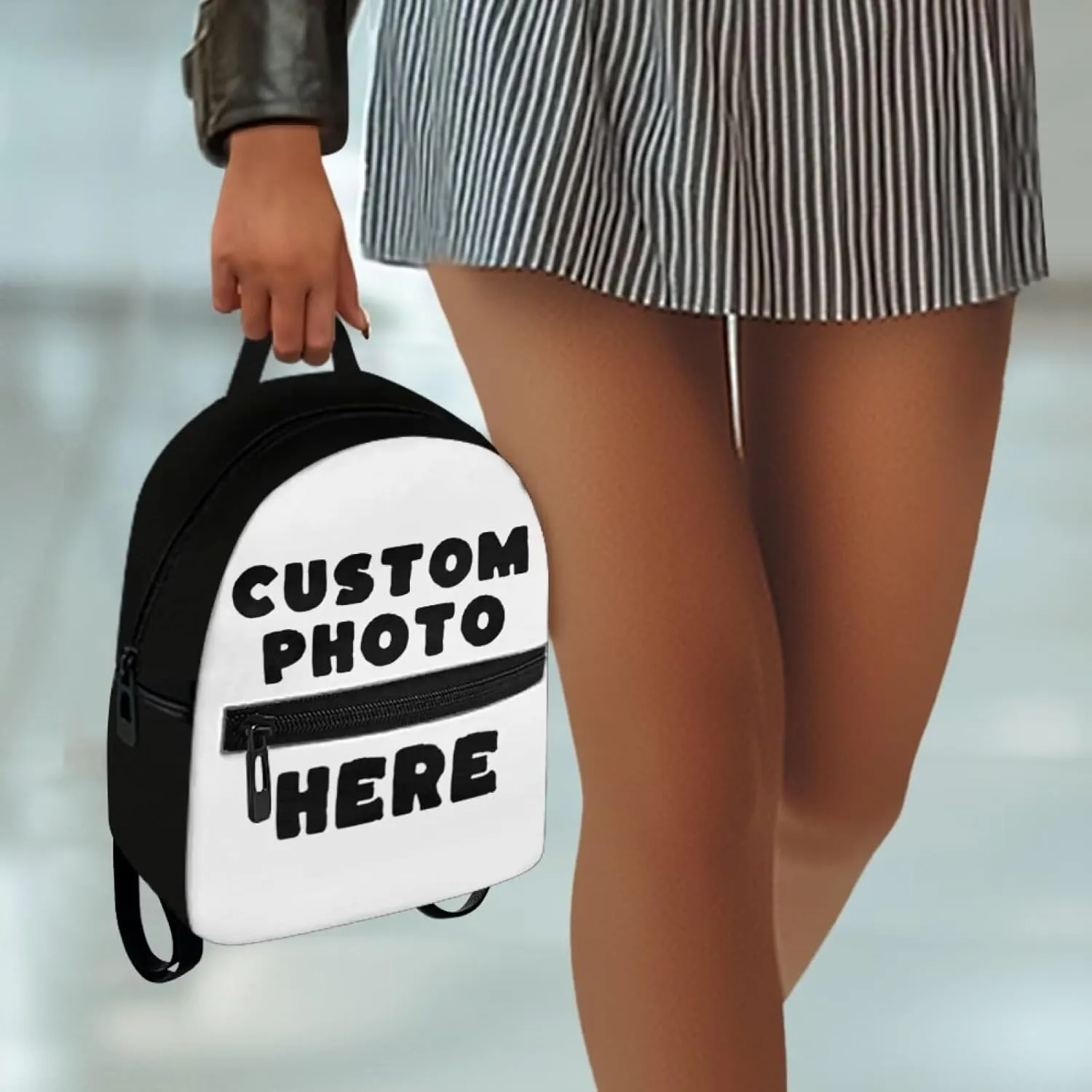 Personalized Backpack Purse for Women Work Travel,Custom Your Name, Small Mini Backpack Purse for Women Cute Birthday Valentine Day for Her Him