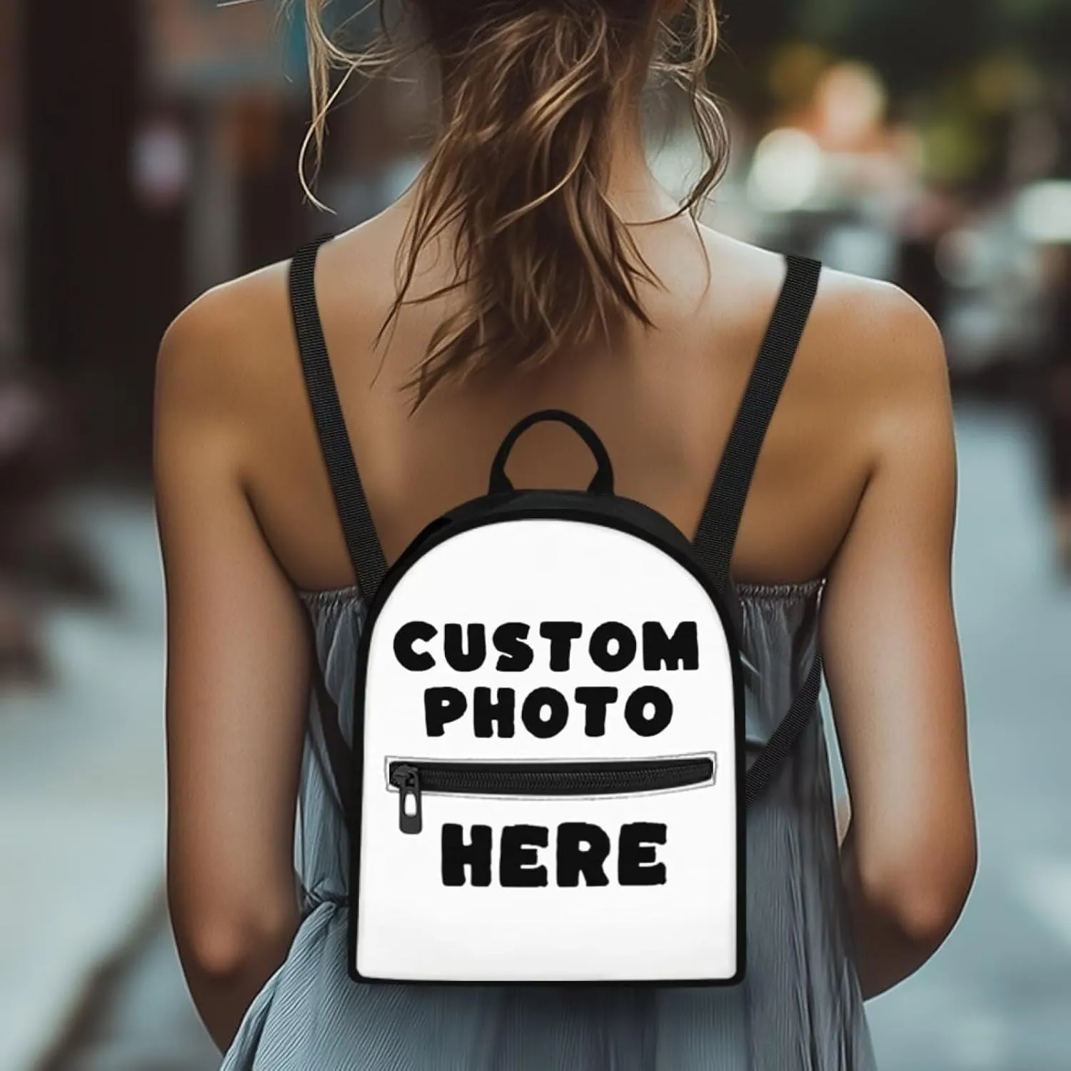 Personalized Backpack Purse for Women Work Travel,Custom Your Name, Small Mini Backpack Purse for Women Cute Birthday Valentine Day for Her Him