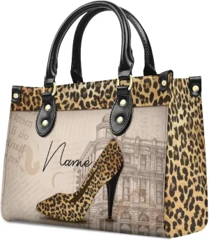 Personalized Leather Handbags for Women - Fashion Casual Shoulder Tote Bag - Gifts for Women Mom Grandma