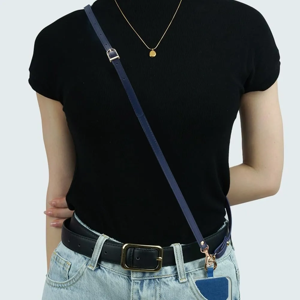 PH PandaHall 5 Colors 1~1.3m Leather Shoulder Strap Replacement with Golden Buckles Adjustable PU Leather Strap Purse Strap Replacement for Clutches Extended Crossbody Bags Purses Briefcase