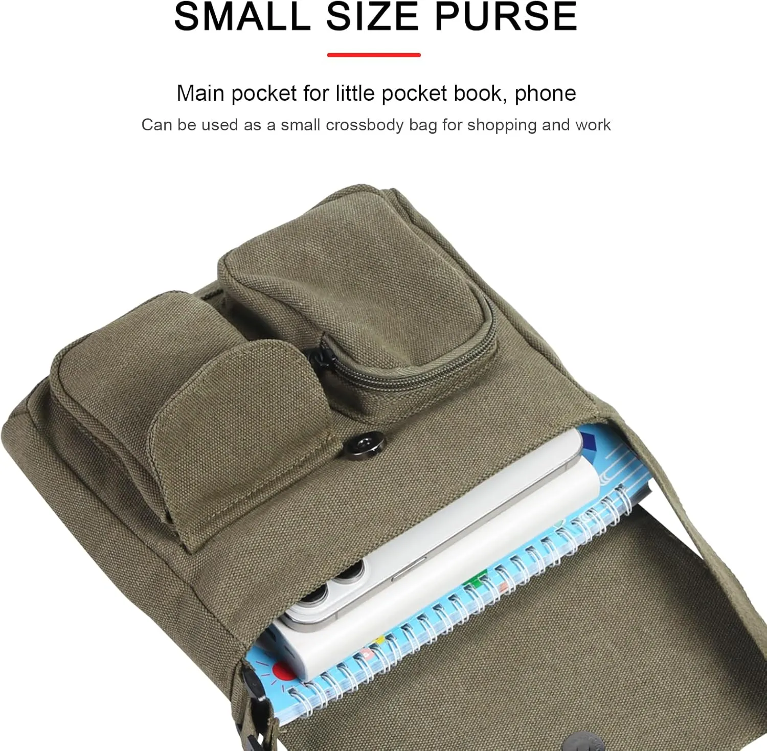 Phaoullzon Kawaii Crossbody Bag Cute Messenger Bags Canvas Shoulder Purse Gifts for Teens