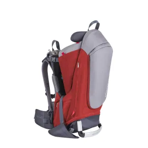 phil&teds Escape Child Carrier Frame Backpack, Red – Height Adjustable Body-Tech Harness - Articulating Dual Core Waist Belt – Includes Hood, Daypack, Change Mat – 30L Storage – 2 Year Guarantee