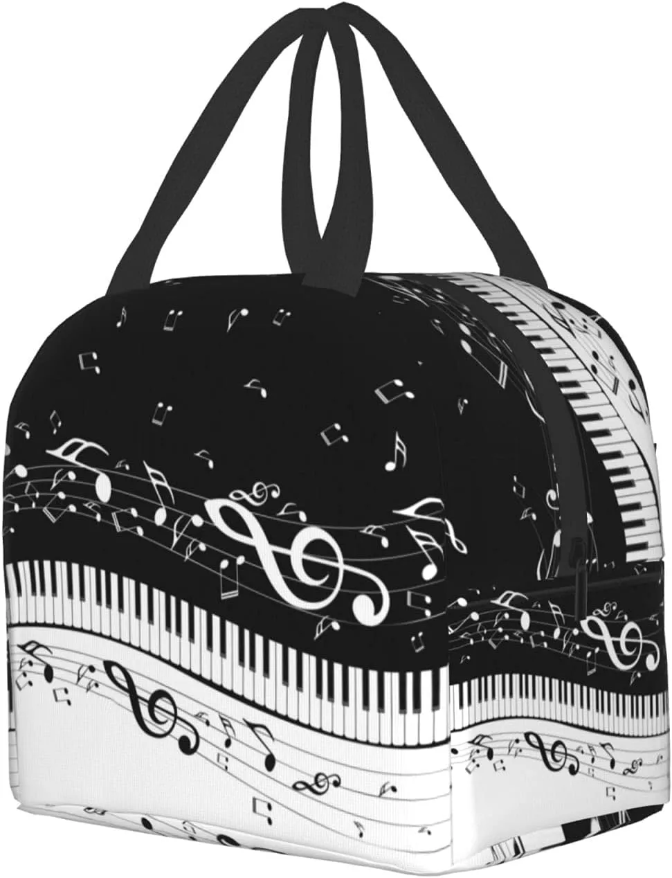 Piano Keys Lunch Box - Insulated Lunch Bags for Kids Boys Girls Reusable Lunch Tote Bags, Perfect for School/Camping/Hiking/Picnic/Beach/Travel