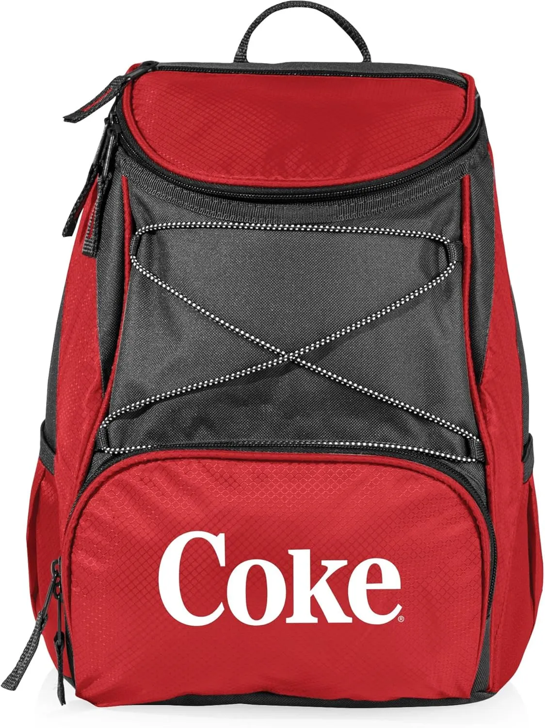 PICNIC TIME Coca-Cola Emoji PTX Backpack Cooler, Soft Cooler Backpack, Insulated Lunch Bag, (Red with Gray Accents)