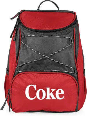 PICNIC TIME Coca-Cola Emoji PTX Backpack Cooler, Soft Cooler Backpack, Insulated Lunch Bag, (Red with Gray Accents)