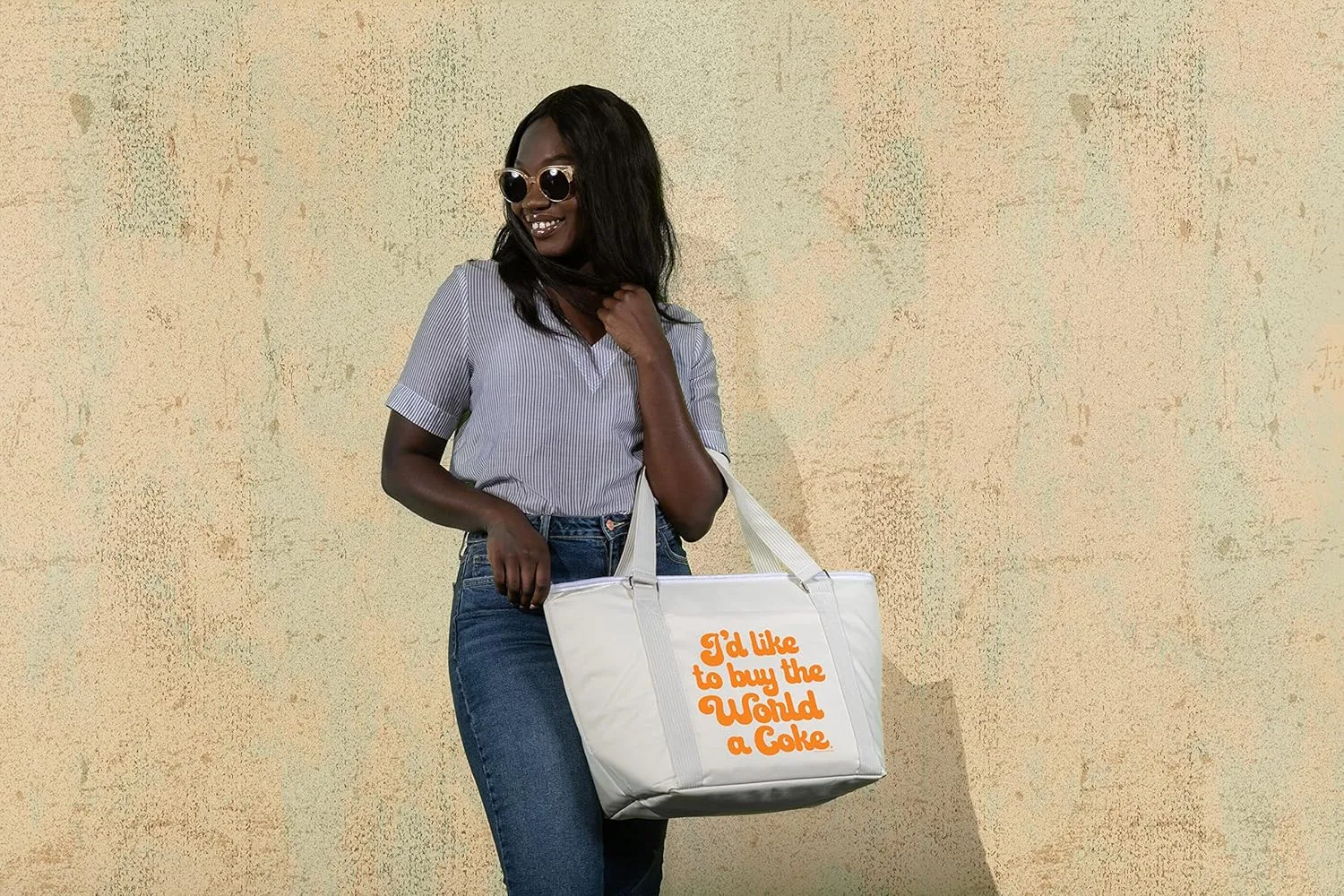 PICNIC TIME Coca-Cola Unity Love Topanga Tote Cooler Bag, Soft Cooler Bag, Picnic Cooler
