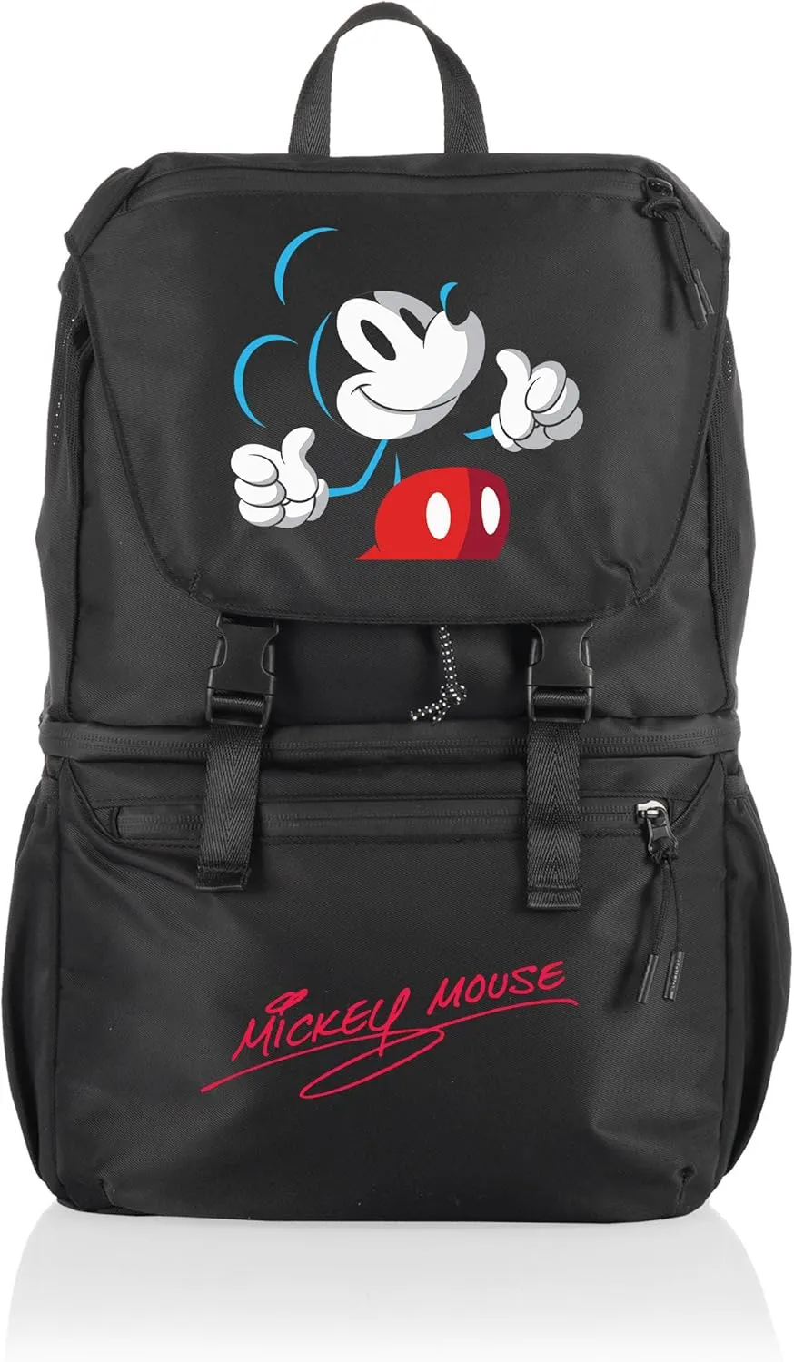 PICNIC TIME Disney Mickey Mouse Tarana Backpack Cooler made with Recycled Material, Soft Cooler Backpack, Cooler Bag, (Carbon Black)