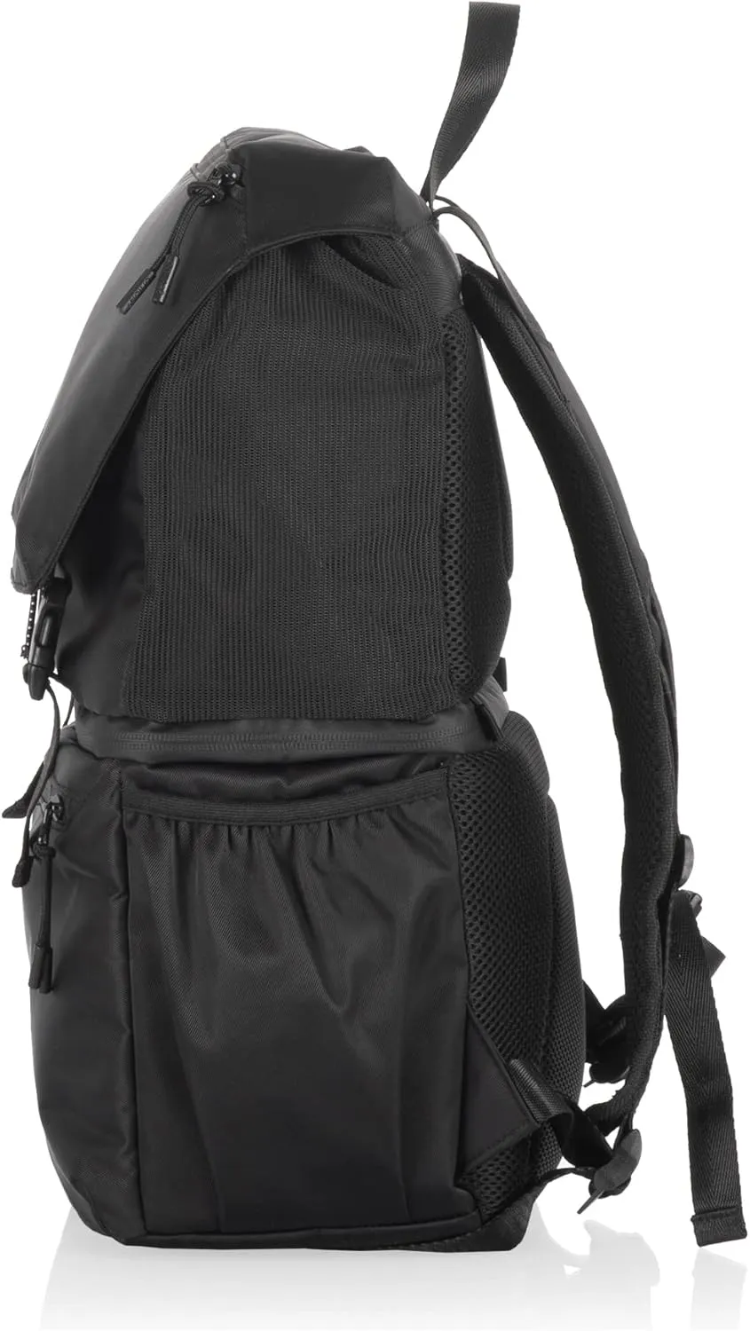 PICNIC TIME Disney Mickey Mouse Tarana Backpack Cooler made with Recycled Material, Soft Cooler Backpack, Cooler Bag, (Carbon Black)
