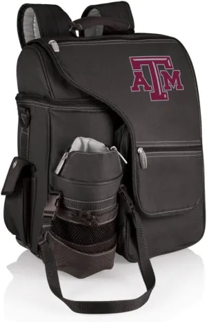 PICNIC TIME NCAA Texas A&M Aggies Turismo Backpack Cooler with Water Bottle Carrier - Soft Cooler Backpack - Travel Cooler Bag